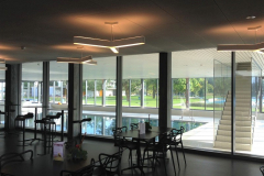 Brandschutzverglasung Restaurant-Hallenbad