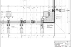Horizontalschnitt-Pfosten-Riegel-Fassade