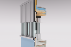Visualisierung Pfosten-Riegel-Fassade SMT
