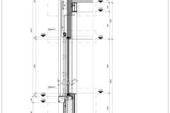 Vertikalschnitt-Pfosten-Riegel-Fassade