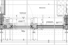 Horizontalschnitt Fenster Bettenzimmer